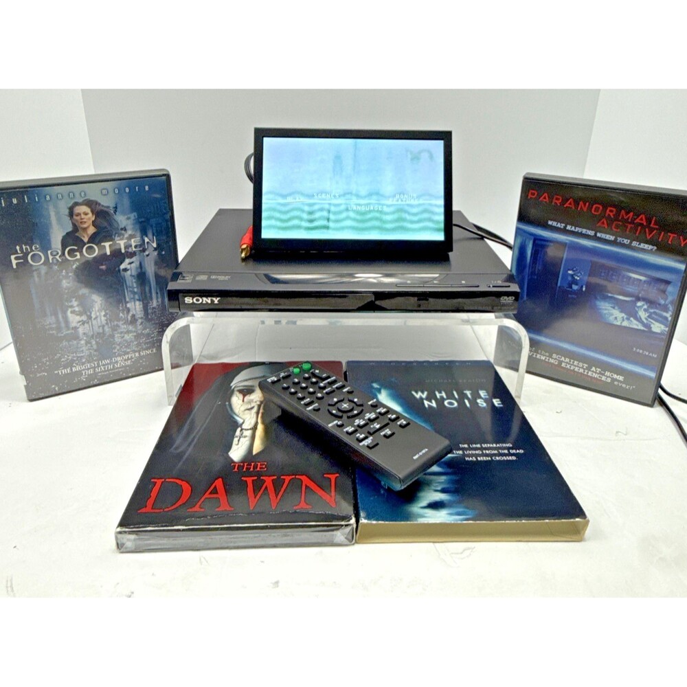 Sony Dvd Player Horror Movie Bundle Paranormal Activity White Noise 4 Films